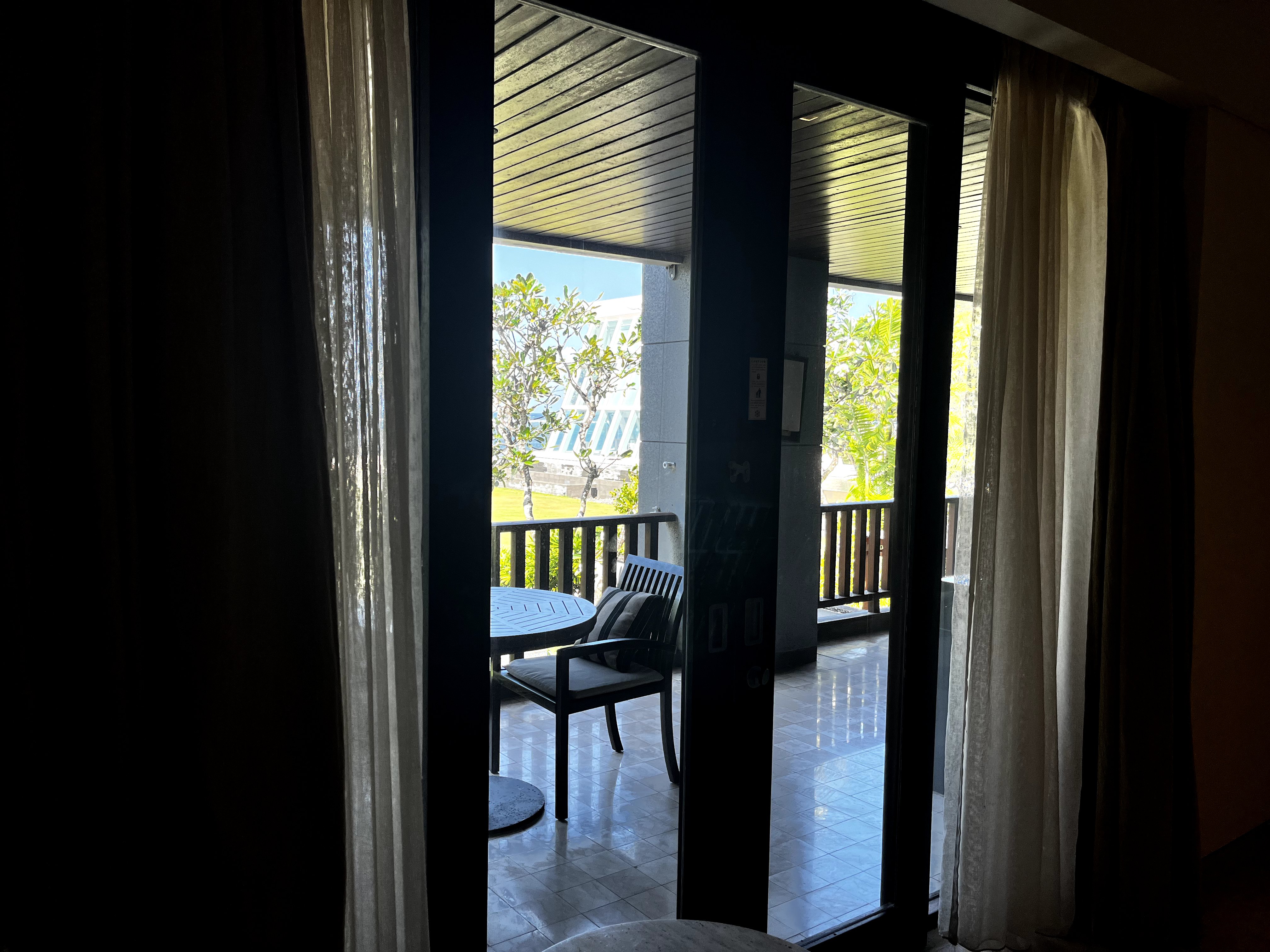 Ocean and chapel view from Room 2515, Conrad Bali